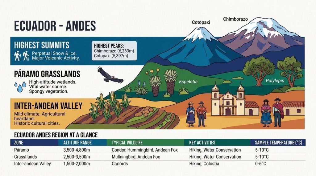 Ecuador Andes Infograph